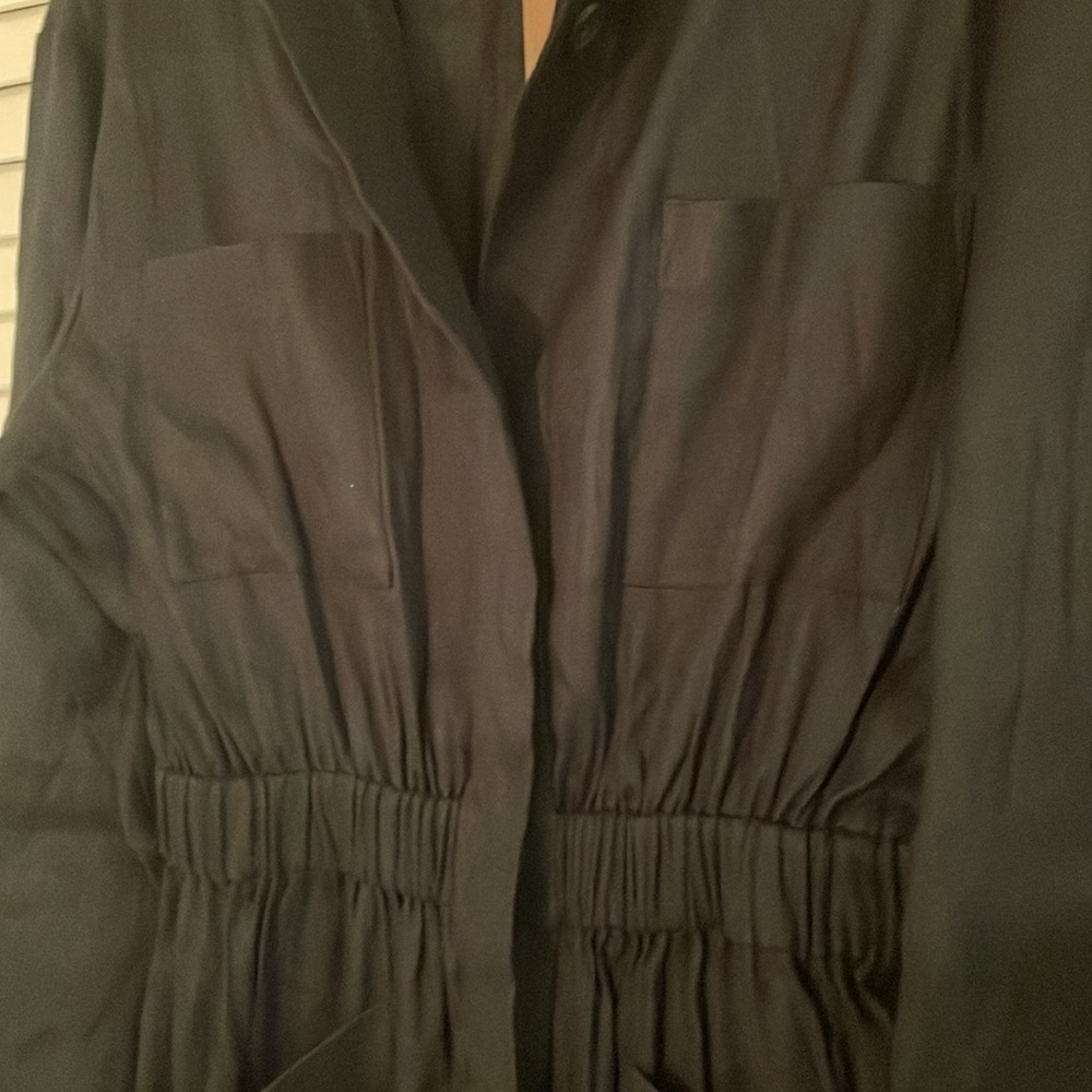 Nwt Gentle Herd Black Linen Blend Long Sleeve Jumpsuit — image 4 of 8